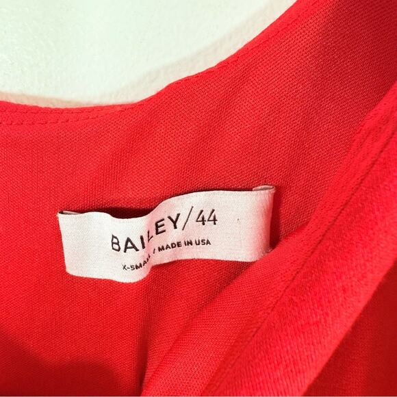 Anthropologie Bailey 44 Zoe Red Ponte Stretch Knit Fit & Flare Mini Dress XS - Picture 8 of 13